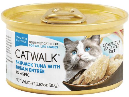 Catwalk Skipjack Tuna With Bream Entree In Aspic Canned Cat Food 80g Supply