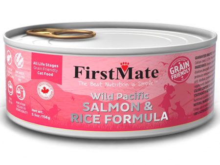 FirstMate Wild Pacific Salmon & Rice Formula Grain Friendly Canned Cat Food 156g Hot on Sale