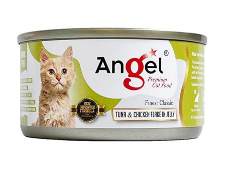 Angel Tuna & Chicken Flake in Jelly Canned Cat Food 80g Online now