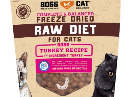 $20 OFF BUNDLE DEAL (Exp 16May25) : Boss Cat Turkey Grain-Free Freeze-Dried Raw Cat Food 9oz Fashion