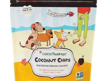 CocoTherapy Dehydrated Organic Coconut Chips Food Toppers For Cats & Dogs 6oz For Discount