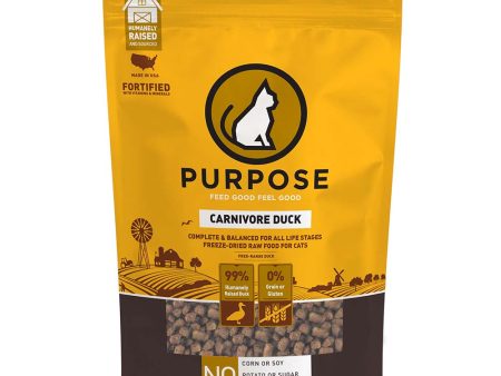 Purpose Carnivore Duck Grain-Free Freeze-Dried Cat Food 9oz Online Hot Sale