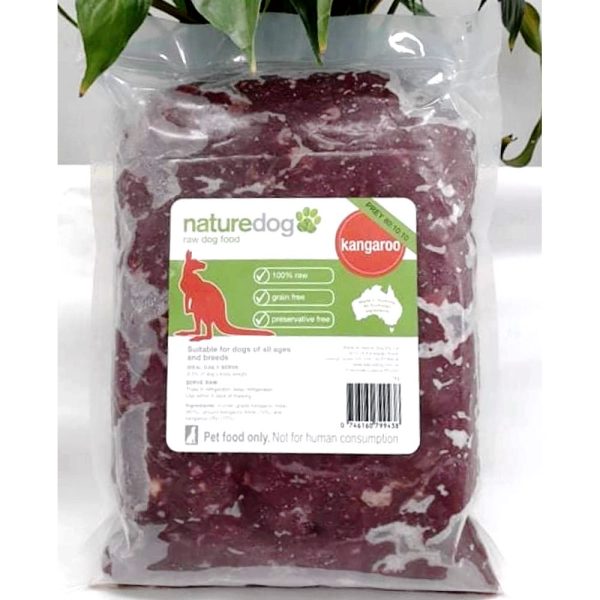 NatureDog Prey Model Raw Kangaroo Frozen Dog Food 1kg For Sale