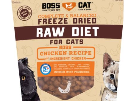 30% OFF BUNDLE DEAL (Exp 14Jul25) : Boss Cat Chicken Grain-Free Freeze-Dried Raw Cat Food 9oz For Cheap