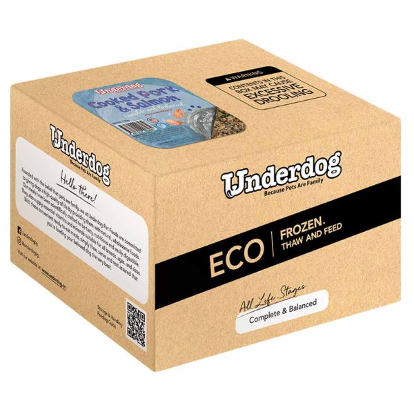 Underdog Cooked Pork & Salmon Complete & Balanced Eco Pack Frozen Dog Food 3kg Online Hot Sale