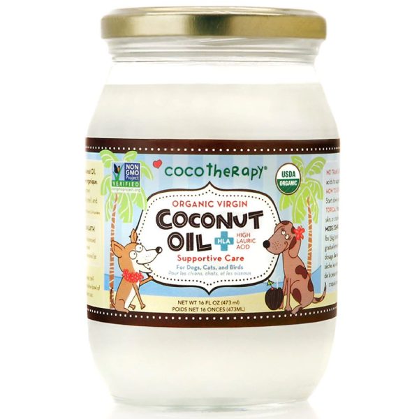 CocoTherapy Organic Virgin Coconut Oil For Cats, Dogs & Birds (Jar) Online Hot Sale