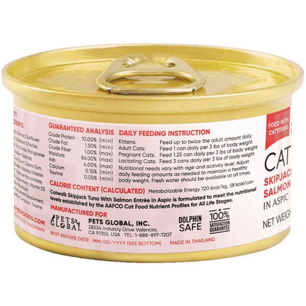 Catwalk Skipjack Tuna with Salmon Entree In Aspic Canned Cat Food 80g Cheap