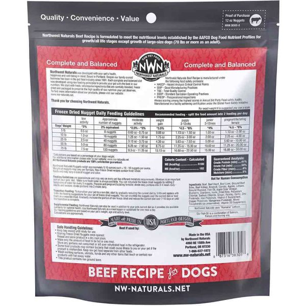 BUNDLE DEAL : Northwest Naturals Beef Freeze Dried Raw Diet Dog Food Sale