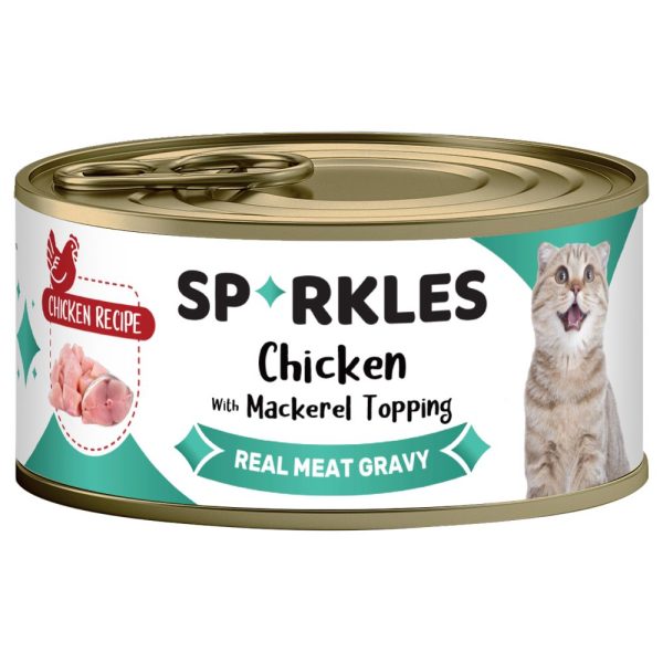 Sparkles Colours Chicken With Mackerel Topping Canned Cat Food 70g Discount