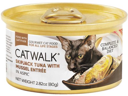 Catwalk Skipjack Tuna with Mussel Entree In Aspic Canned Cat Food 80g Discount