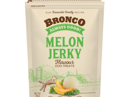 4 FOR $11.50: Bronco Jerky Melon Flavour Dog Treats 70g For Sale