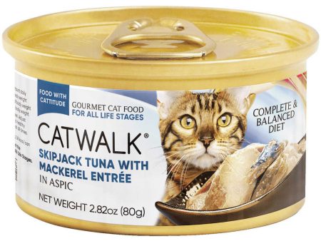 Catwalk Skipjack Tuna with Mackerel Entree In Aspic Canned Cat Food 80g Online Hot Sale