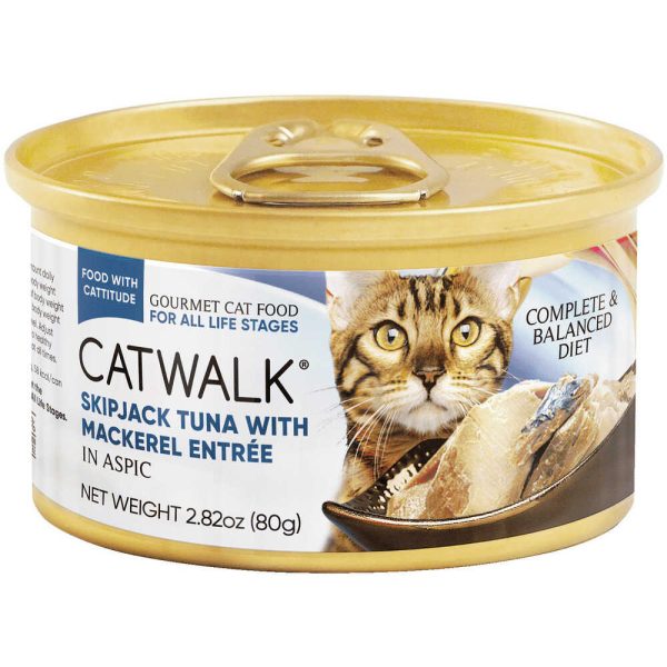 Catwalk Skipjack Tuna with Mackerel Entree In Aspic Canned Cat Food 80g Online Hot Sale