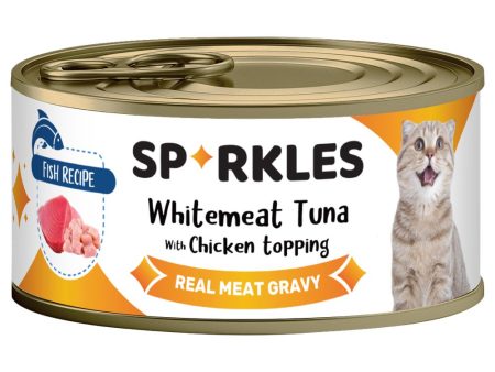 Sparkles Colours Whitemeat Tuna With Chicken Topping Canned Cat Food 70g x 24 Cheap