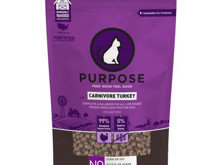 Purpose Carnivore Turkey Grain-Free Freeze-Dried Cat Food 9oz For Cheap