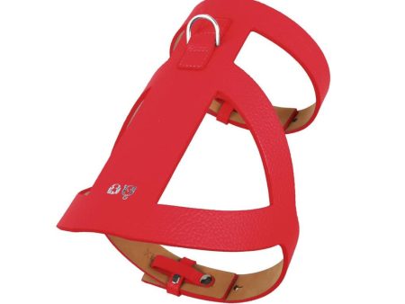 30% OFF: Moshiqa Lucca Leather Dog Harness (Red) For Sale