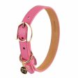 30% OFF: Moshiqa Hachiko Leather Dog Collar (Pink) Online