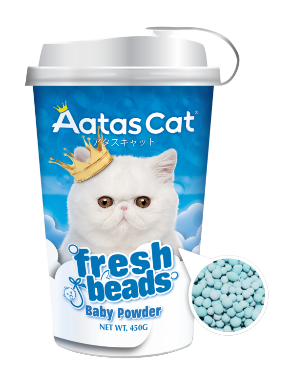 $3 OFF: Aatas Cat Litter Deodorising Fresh Beads (Baby Powder) 450g on Sale