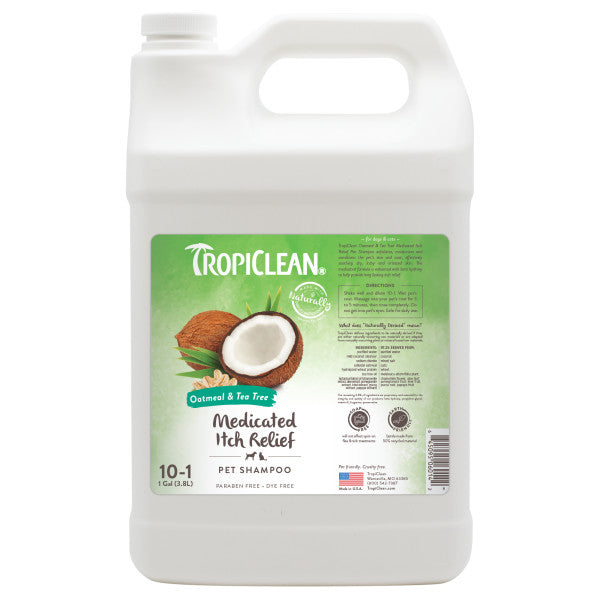 TropiClean Oatmeal & Tea Tree Medicated Itch Relief Shampoo for Pets Online