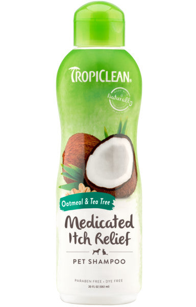 TropiClean Oatmeal & Tea Tree Medicated Itch Relief Shampoo for Pets Online