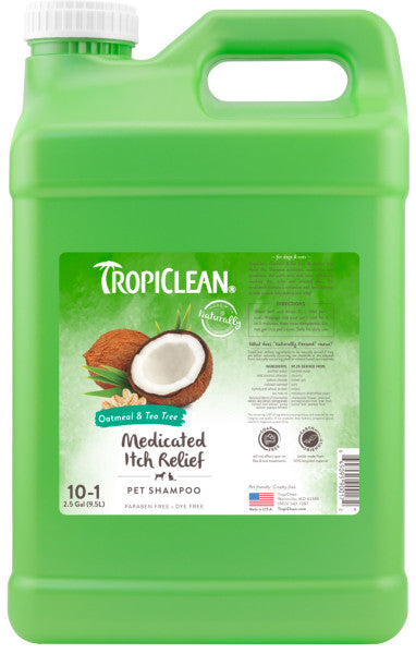 TropiClean Oatmeal & Tea Tree Medicated Itch Relief Shampoo for Pets Online